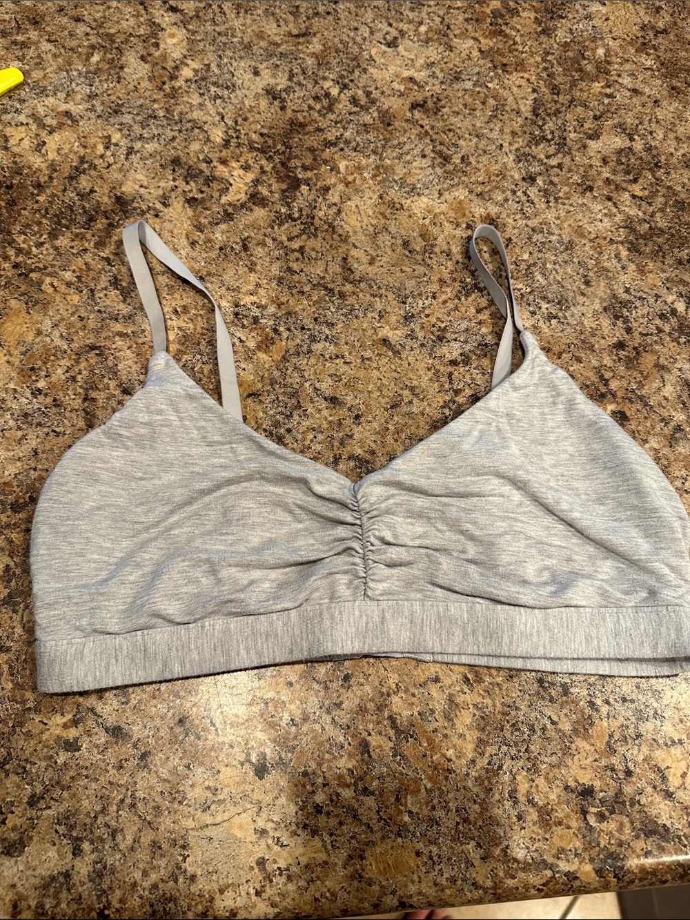 MeUndies Light Gray Ruched Wireless Bralette